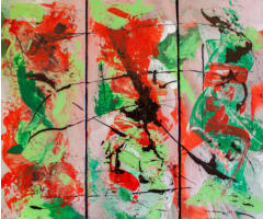Acryl auf Leinwand, 3 a 20 x 50 cm